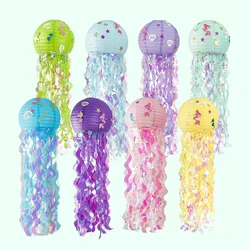 Mermaid Paper Jellyfish Lanterns Mermaid Theme Party Jellyfish Lantern Hanging Decoration Girls Birthday Party Wedding Decor