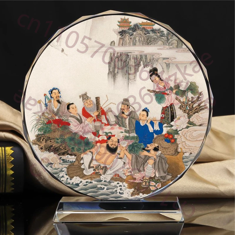 

Taoist statues, portraits of Eight Immortals crossing the sea, portraits of Lu Dongbin the founder of Chunyang, crystal ornament