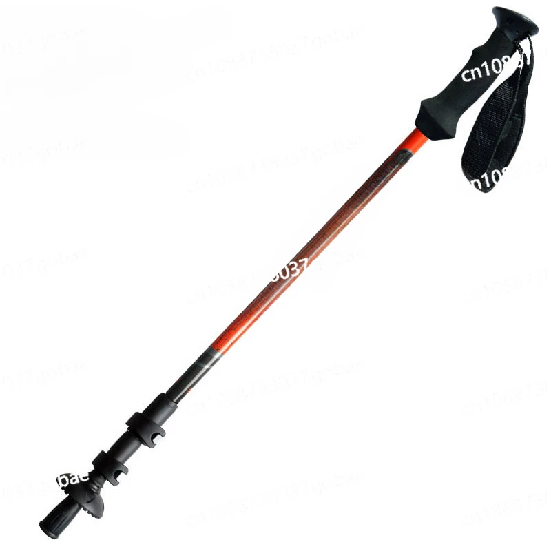 Double Lock Mountaineering Cane Carbon Ultra Light Outer Lock Carbon Fiber Cane Shanyou Outdoor Hiking Cane