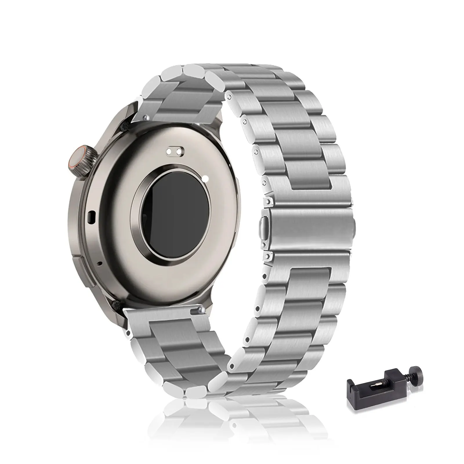 

Stainless Steel Bands for Amazfit Balance Band, Three Columns Metal Replacement Strap