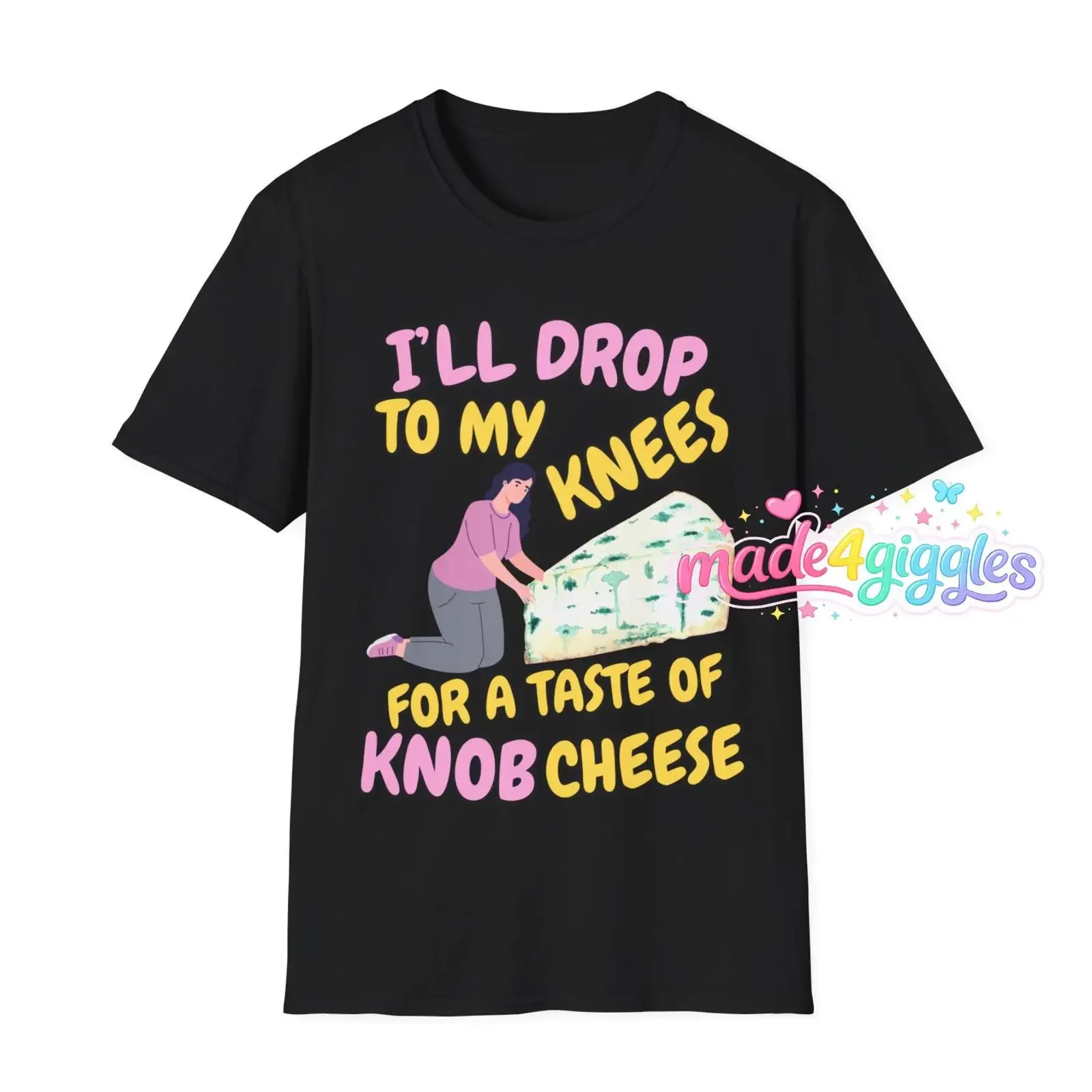Funny Rude Inappropriate T Shirt for Women Knob Cheese Joke vintage Washed Versatile graphic Stylish Comfortable Casual
