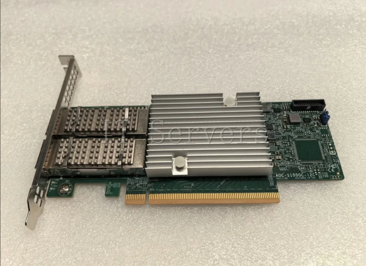 Supermicro AOC-S100GC-i2C Rev 1.02 100GbE 2-Port PCIe 4.0 x16 Low Profile Card
