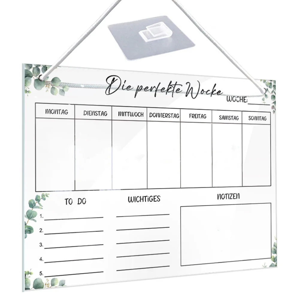 مجموعة واحدة من لوحة التخطيط المعلقة، جدول لوحة الحائط للمسح الجاف للقيام بقائمة منظم الرسائل، مستلزمات المطبخ والمكتب المنزلي #3