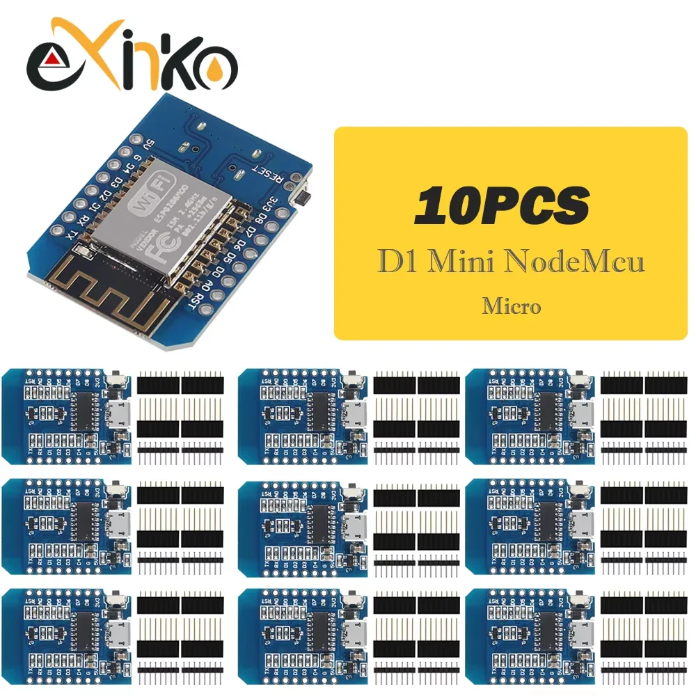 1-10PCS WeMos D1 Mini ESP8266 ESP-12F ESP12 Module WiFi Development Board TYPE-C Micro USB 3.3V Digital Pin For Arduino
