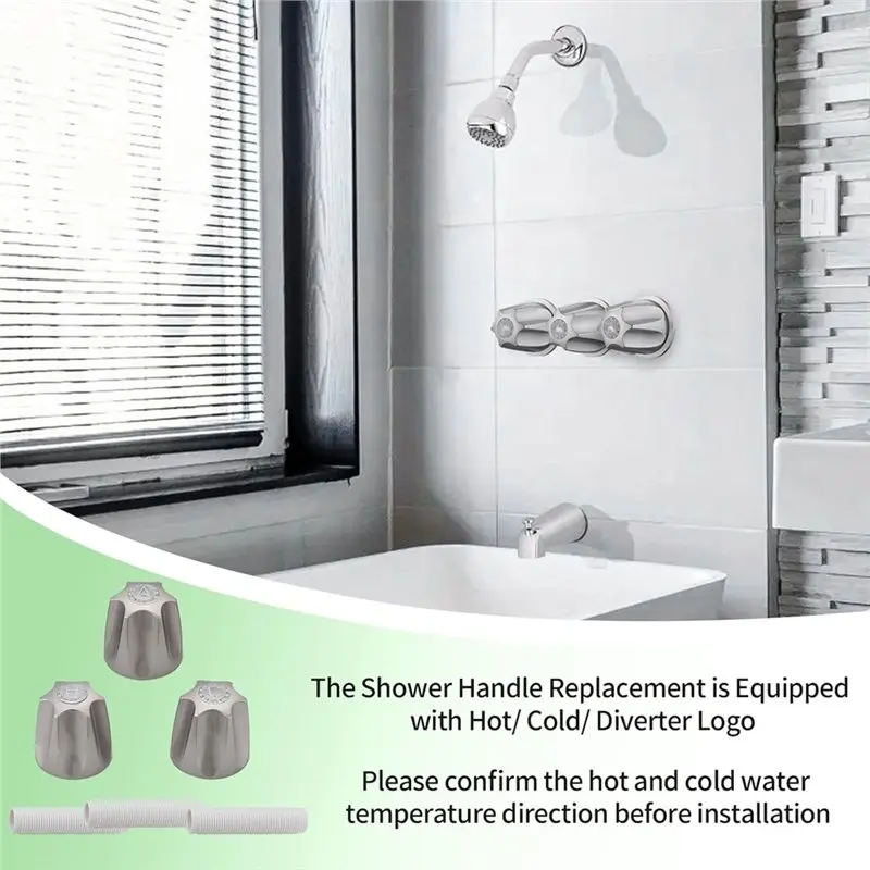Y50A-Shower Knob 3 Piece For Price Pfister Verve Faucet Bathtub Shower Handle Rebuild Trim Kit- 39619