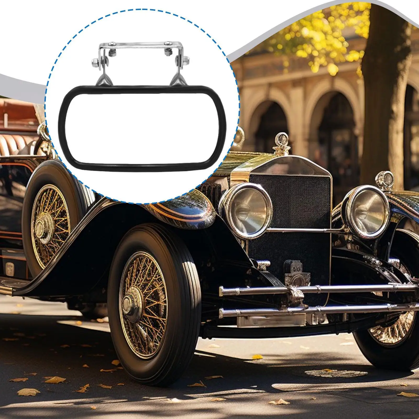 

Wide Angle Convex Rear View Mirror Stainless Steel U Bracket Universal Fit for Tractor Forklift Truck Blind Spot Safety