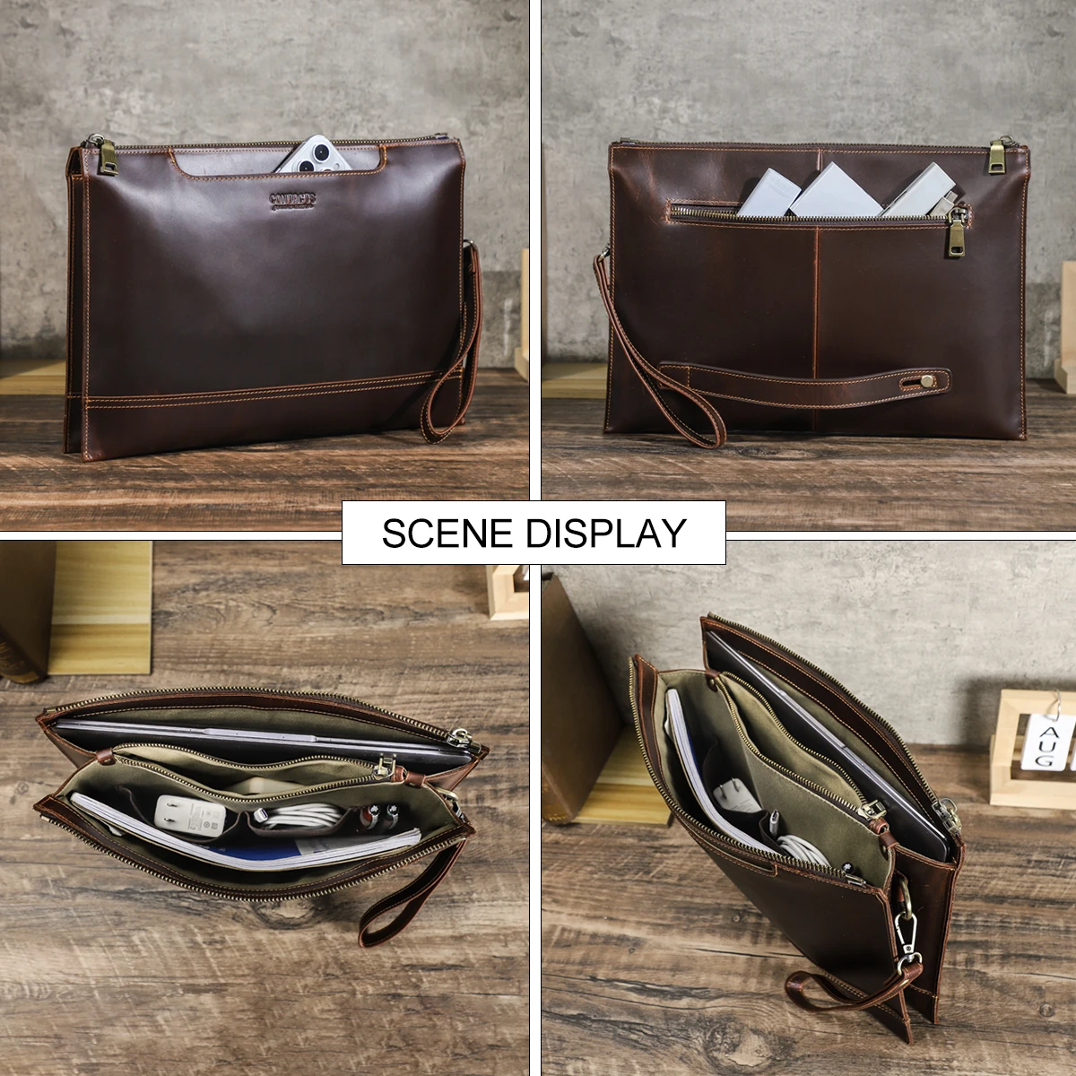 CONTACT'S 천연 가죽 노트북 클러치 백 14.2 - Leather Work Folio 리뷰 및 가격