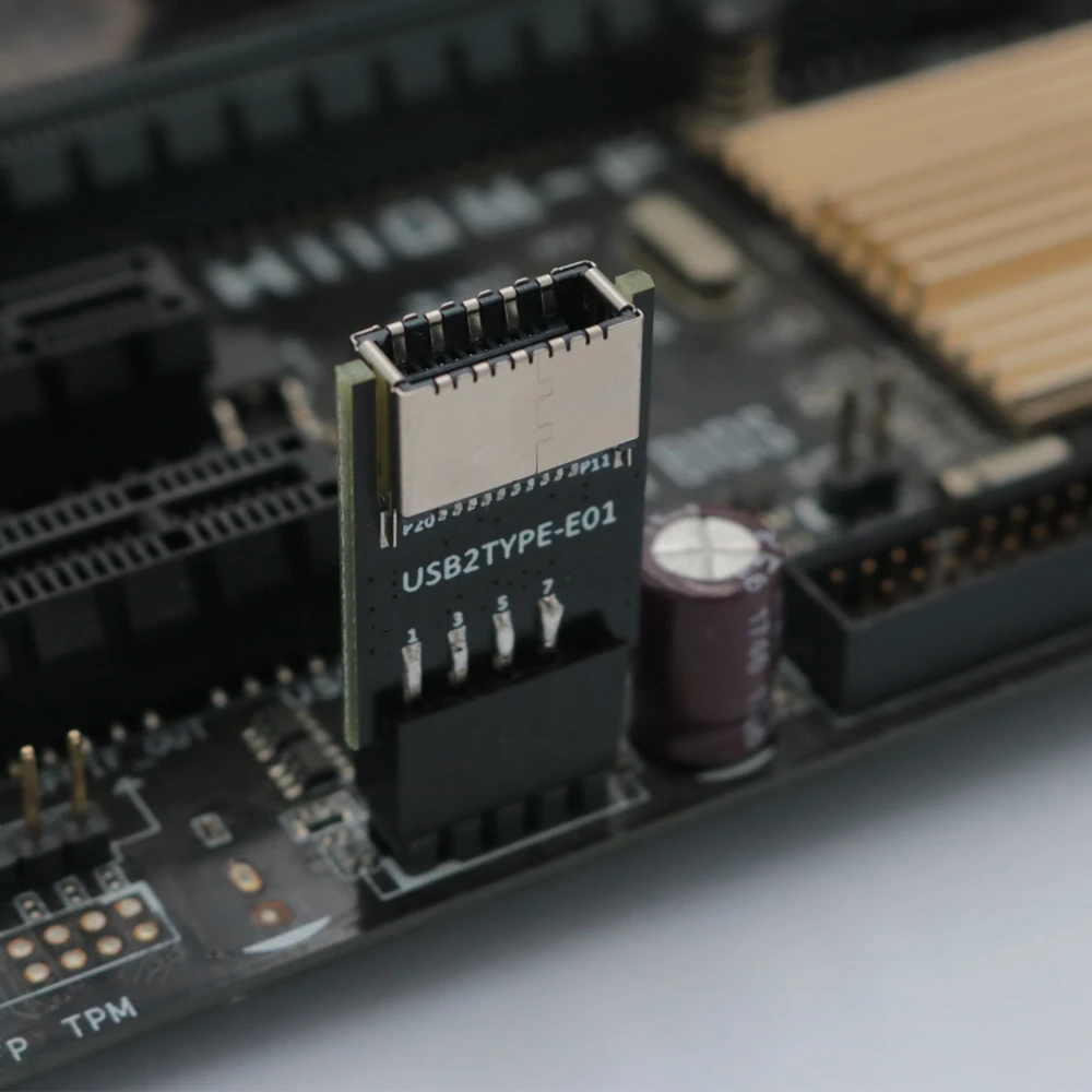 USB Front Panel Adapter Type-E Female to USB 2.0 9 PIN Female Adapter Header for Computer Mothertherboard H8WD