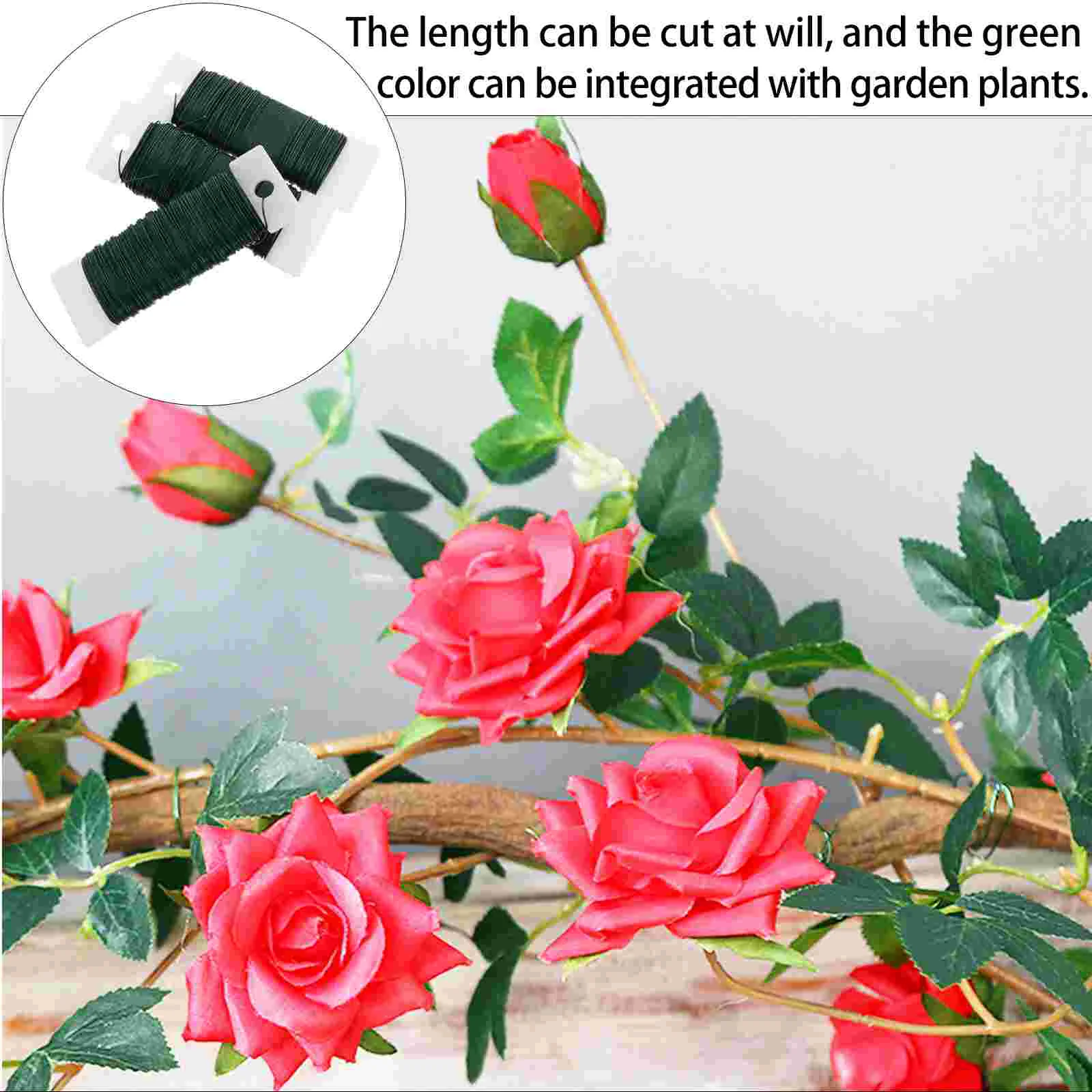 Cord Ties for Electrical Cords Wire Flower Pole The Tape Binding Iron Manual Green