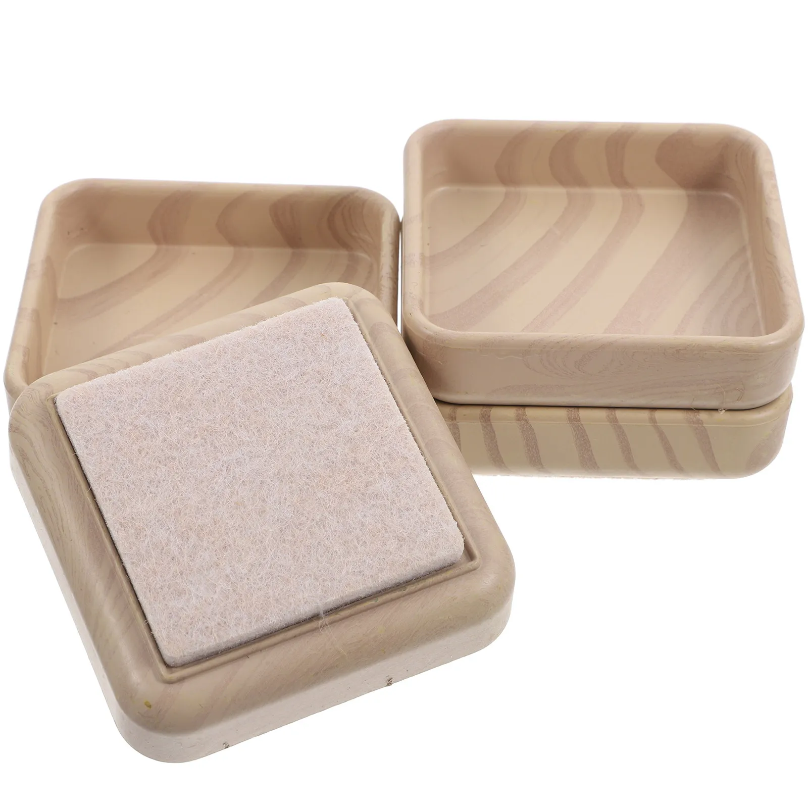 4Pcs Non Chair Leg Pads For For Chair Legs Home Organized Wood Grain Felt Furniture Cups Scratch
