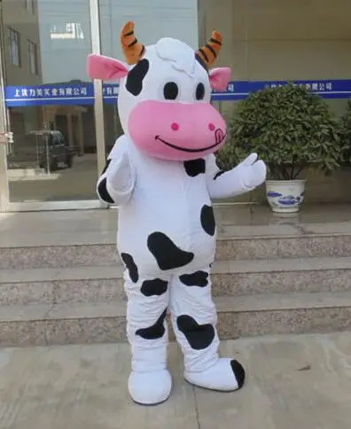 

2026 New Adult Best Sale Christmas Cow Fancy Cartoon Mascot Costume Christmas Fancy Dress Halloween Mascot Costume