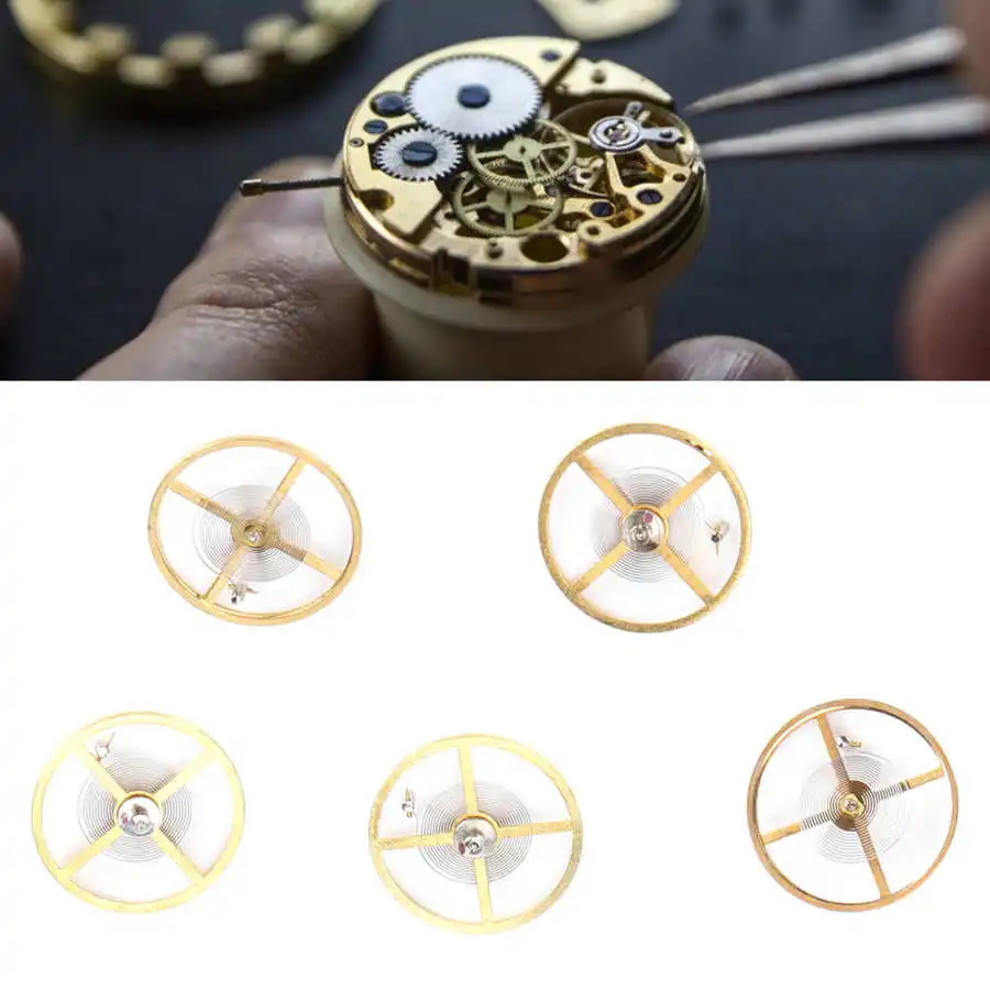 5Pcs/box Watch Balance Wheel With Full Swing Hairspring Replacement Part for 8205 Movement Watchmaker Repair Tool Accessories