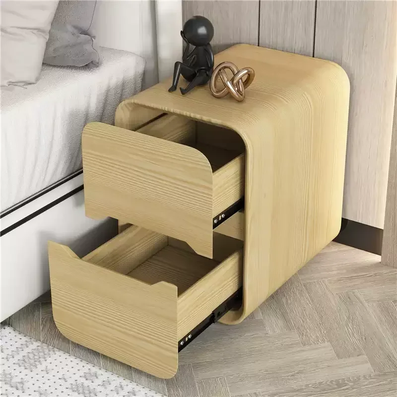 Solid wood bedroom ultra narrow crack Internet celebrity bedside table small modern simple light luxury high sense narrow side