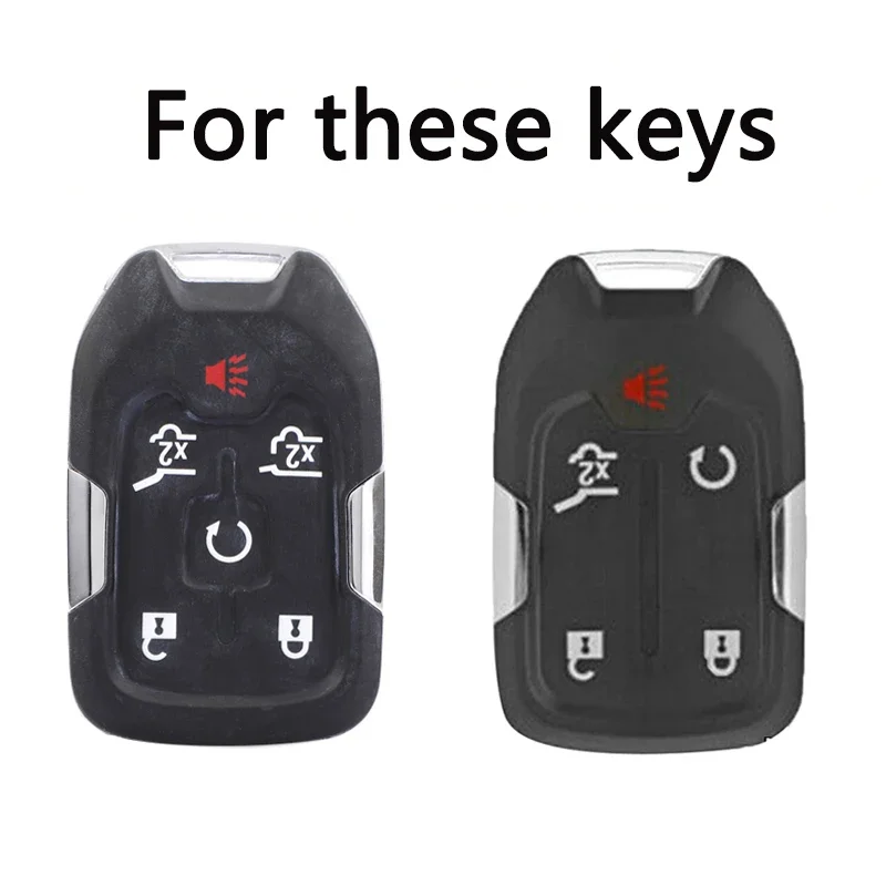 TPU Car Remote Key Fob Protective Cover Case Shell with Keychain For CHEVROLET Silverado 1500 3500HD Terrain Acadia GMC Sierra view 2