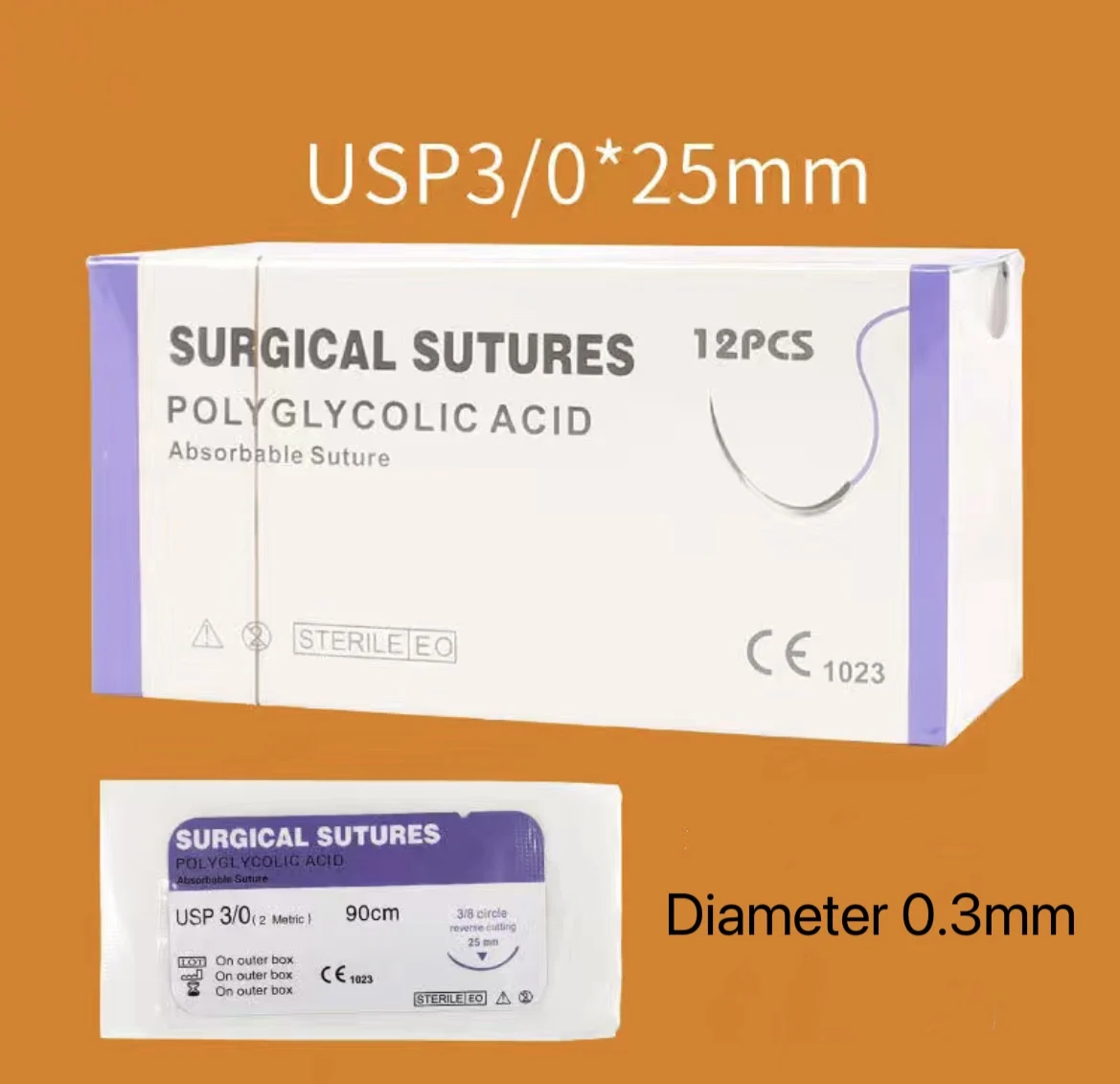 Imagem -05 - Suturas Absorvíveis Pga para Animais com Agulha Colágeno Gut Suturas para Animais Pet Hospital Suprimentos