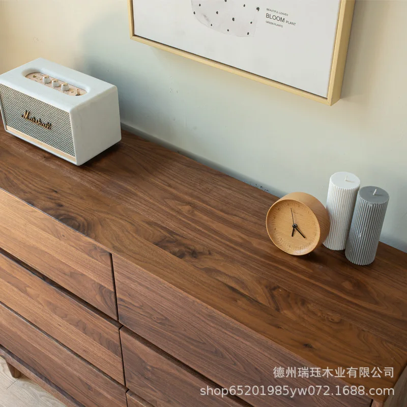 New solid wood chest, walnut six chest store, cherry solid wood drawer cabinet, floor cabinet