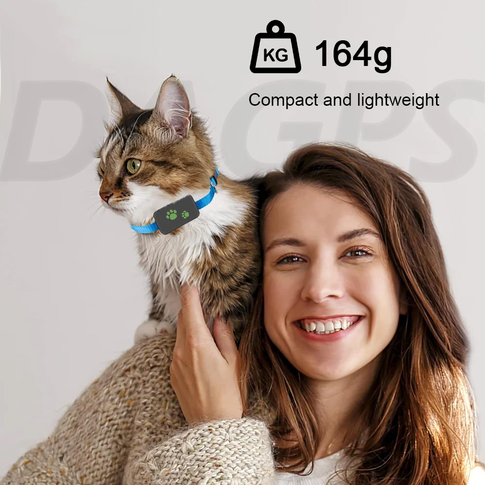 DAGPS TK203 Pet GPS Locator 3G Dog Locator Kitten GPS Tracker Waterproof Real Time Positioning Portable with Pet Neck Strap
