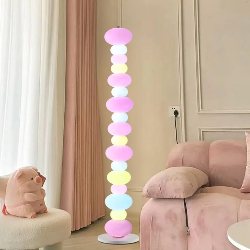 

Creativity Candy Floor Lamp Tricolor Full Spectrum Floor Light Living Room Bedroom Interior Lighting Lamps Home Decoration Light