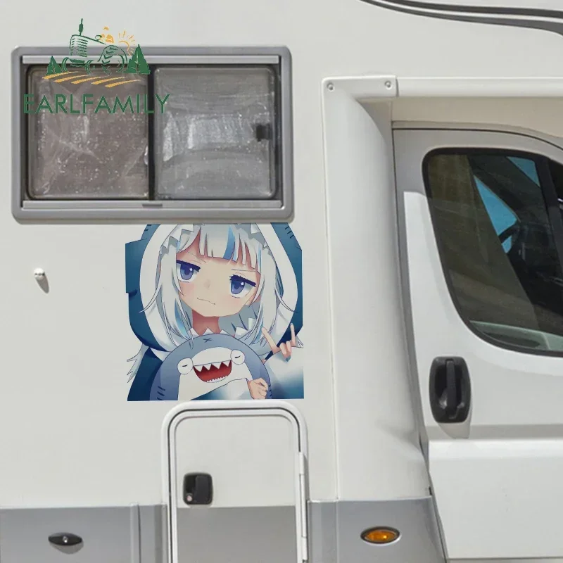 

EARLFAMILY 43 см x 43 см для Gawr Gura Hololive виниловые автомобильные аксессуары наклейки аниме наклейка кемпер граффити личность творческий