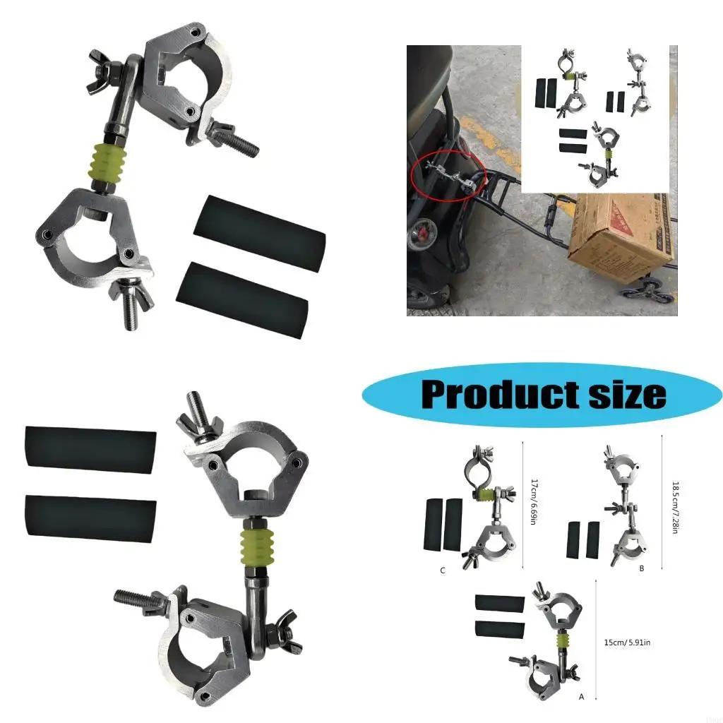 Cart Towing Link for Outdoor Gear Transport, Metal Trailer Coupler with Clamp-Based Design for Trailer Use Daily New