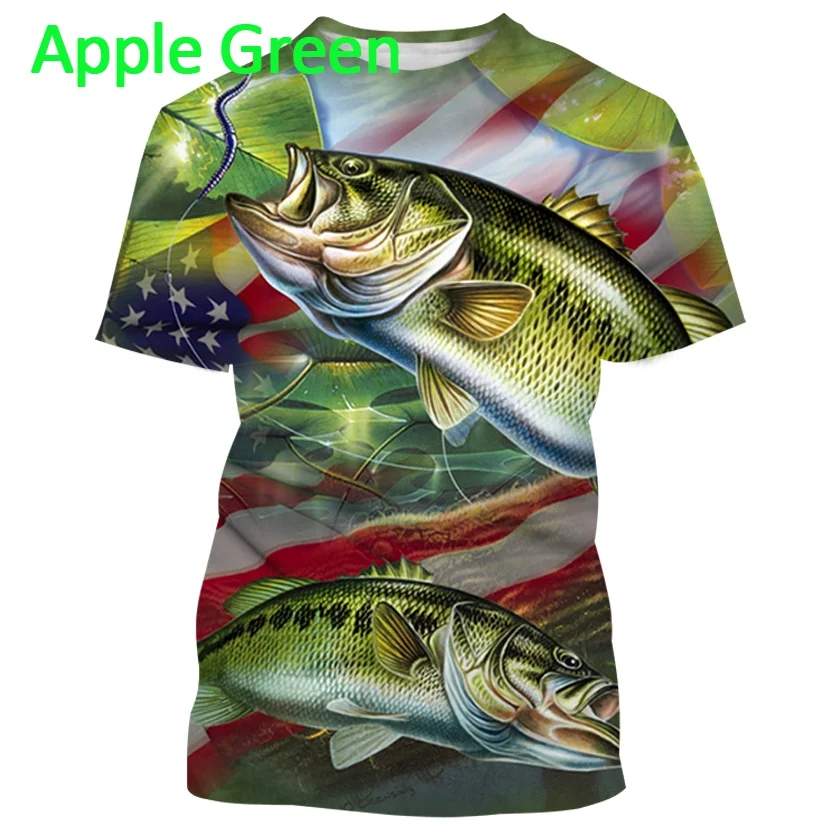 

Summer Cool Short-sleeved T-shirt Special T-shirt for Fishing Master Enthusiasts 3D Printing Carp T-shirt Men's Casual Shirt