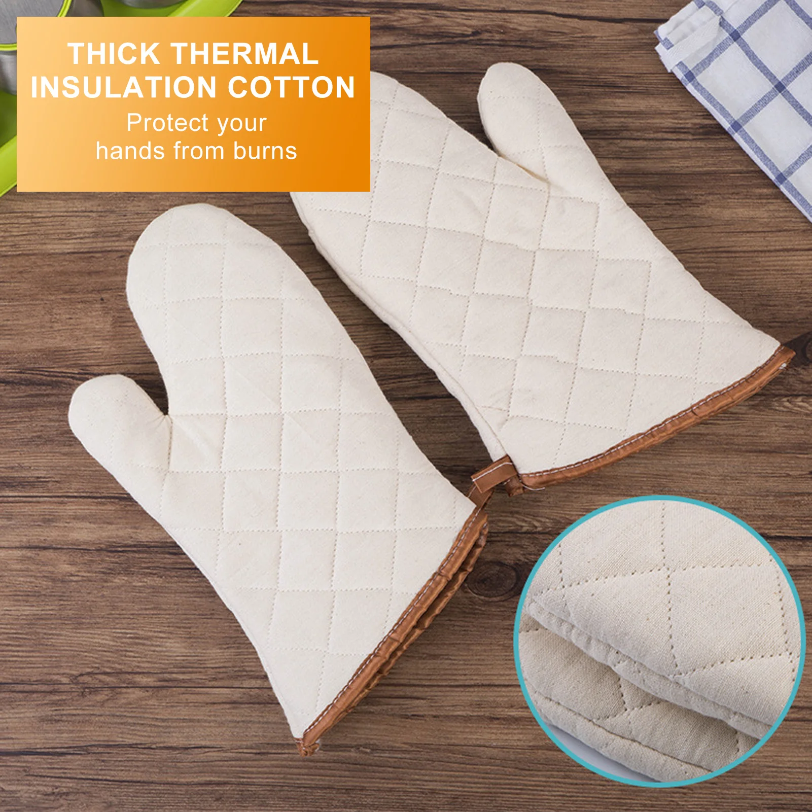 

Oven Heat Resistant Mitts Multifunctional Flexible Comfortable Ergonomic Heat Insulated Gloves for Grilling Barbeque