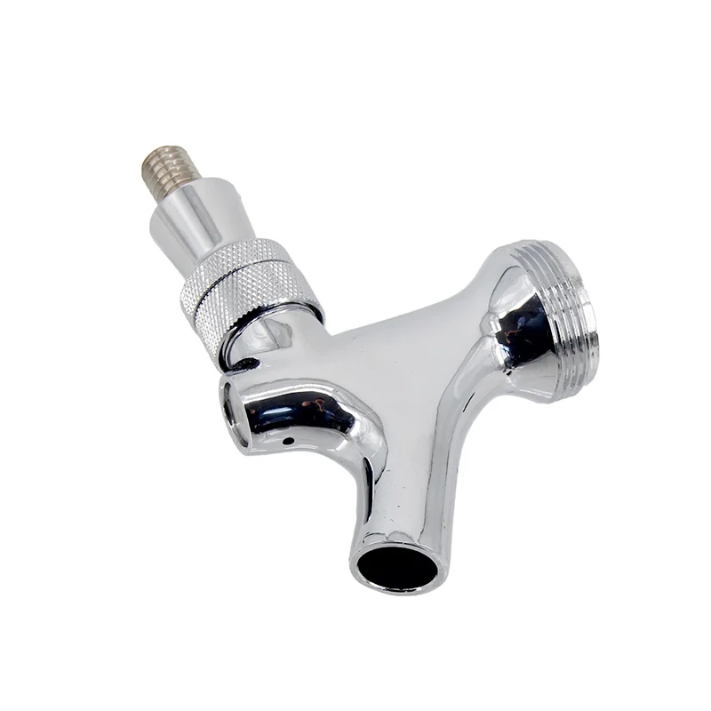 Chrome Brass Beer Faucet with  Stainless Lever Homebrew Kegging Part Standard US Beer Tap Kegging Equipment Homebrew Supply