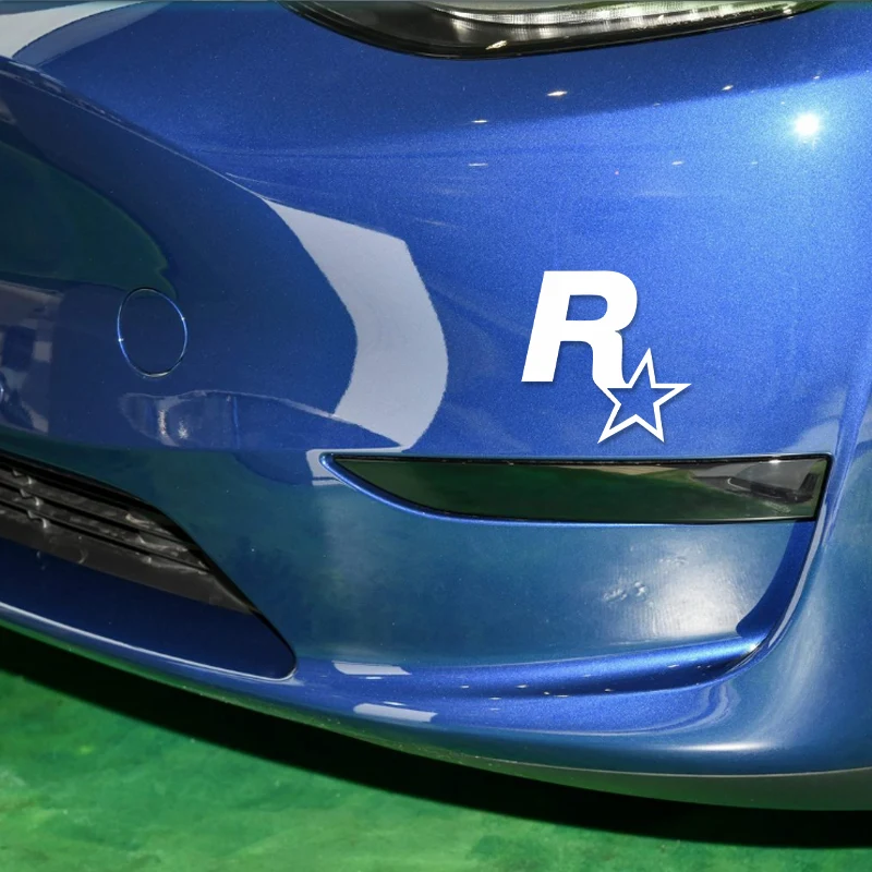 Personalized Five pointed Star R Star Car Logo Body Sticker Car Triangle Window Sticker Fuel Tank Cap Car Sticker