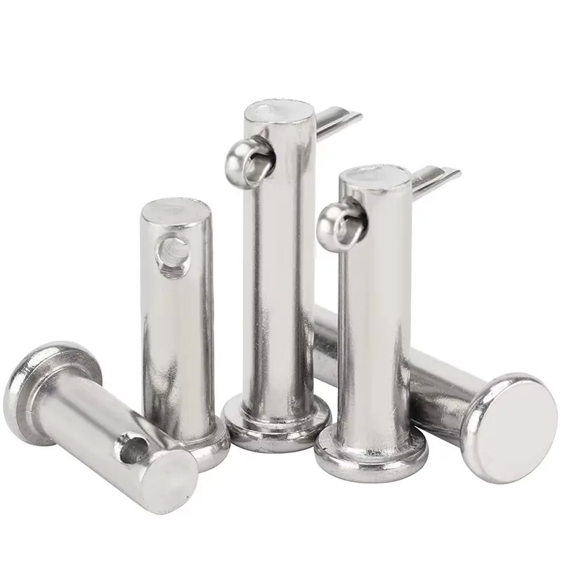 304 Stainless Steel Dowel Pins Flat Head with Hole M3-M20 Size Range 10-120mm Dowel Pin Opening Pin Secure Locking Easy Removal