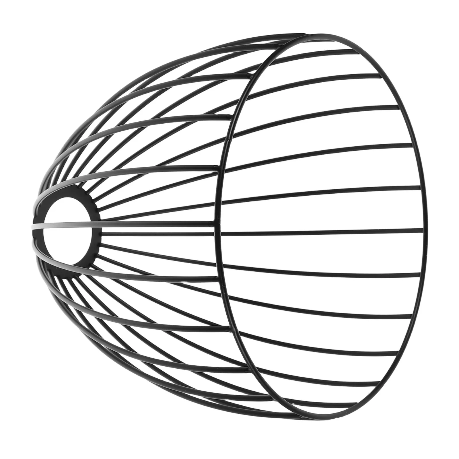 Black Metal Cage Light Shade Industrial Wire Pendant Lampshade Hollow Mesh Hanging Ceiling Light Fixture Wrought Iron Lamp Shade
