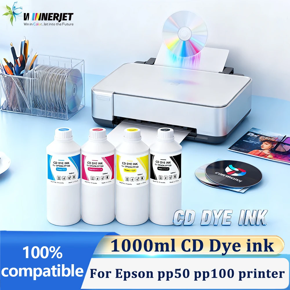 

Чернила для компакт-дисков емкостью 1000 мл для принтера Epson PP100 для печати компакт-дисков