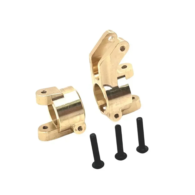 FOR YK 1/10 YK4106/YK4107 RC Crawler Upgrade Parts - Brass Front Axle C-Hubs & Steering Knuckles (Left/Right Pair)