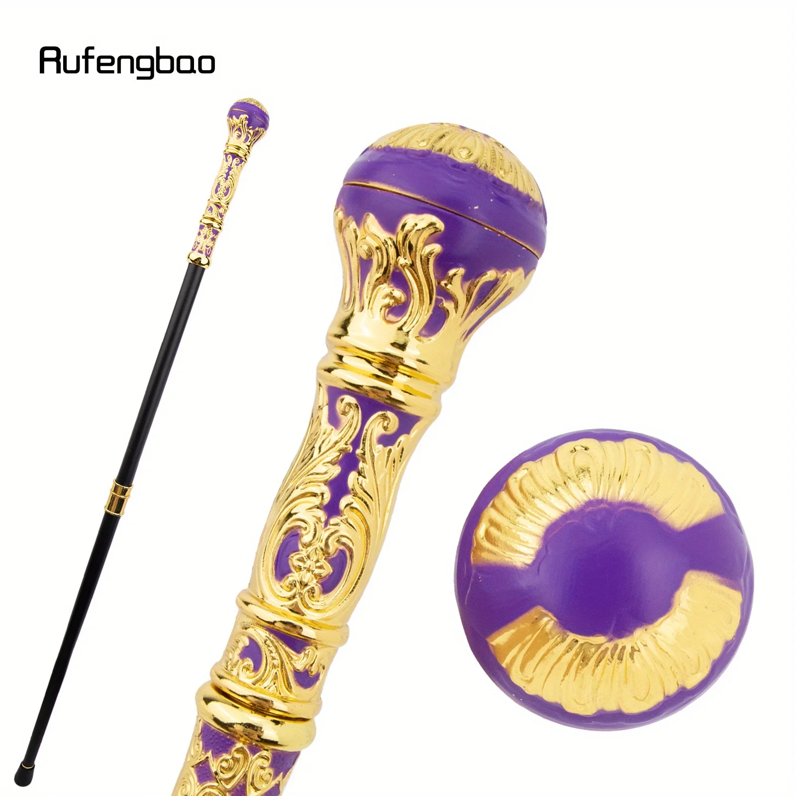 

Роскошная круглая модная палочка золотого и фиолетового цвета для вечеринки, декоративная трость, элегантная ручка, палочка для выступлений, сценическая трость 93 см