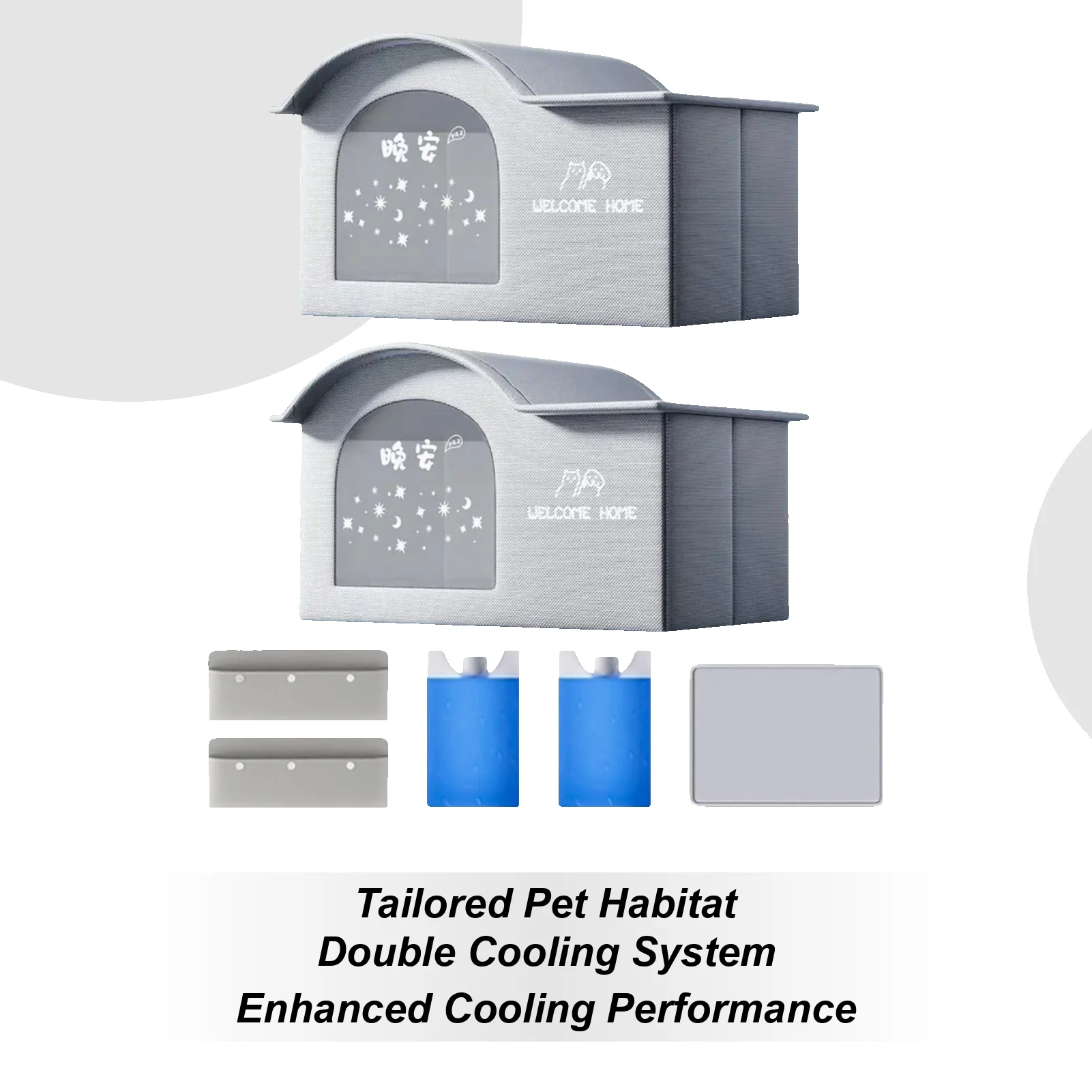 ペット冷却ハウス屋内屋外折りたたみ冷却猫ハウス破れにくいシェードテント洞窟広々としたシェルターアパートパティオ用