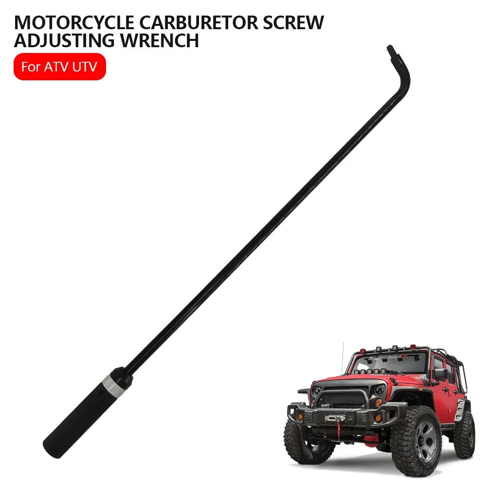 16.34 Inch Motorcycle Carburetor Screw Adjusting Wrench 110° Angled Head Metal Carb Adjuster Tool Universal For ATV UTV