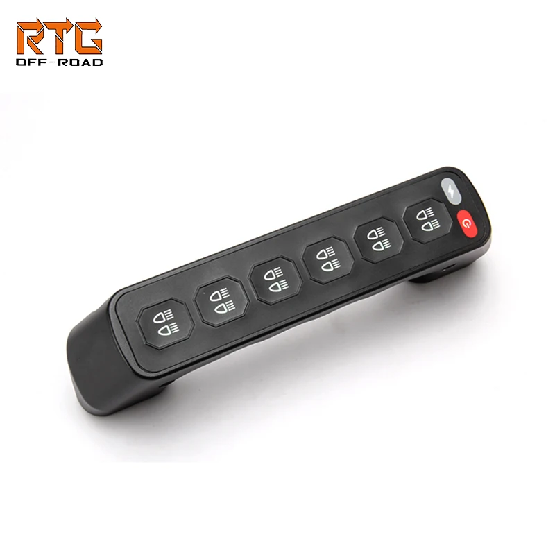 

RTG 6 Gang Grab Handle Switch Panel Car Auxiliary Lights Controller Switches for Prado120