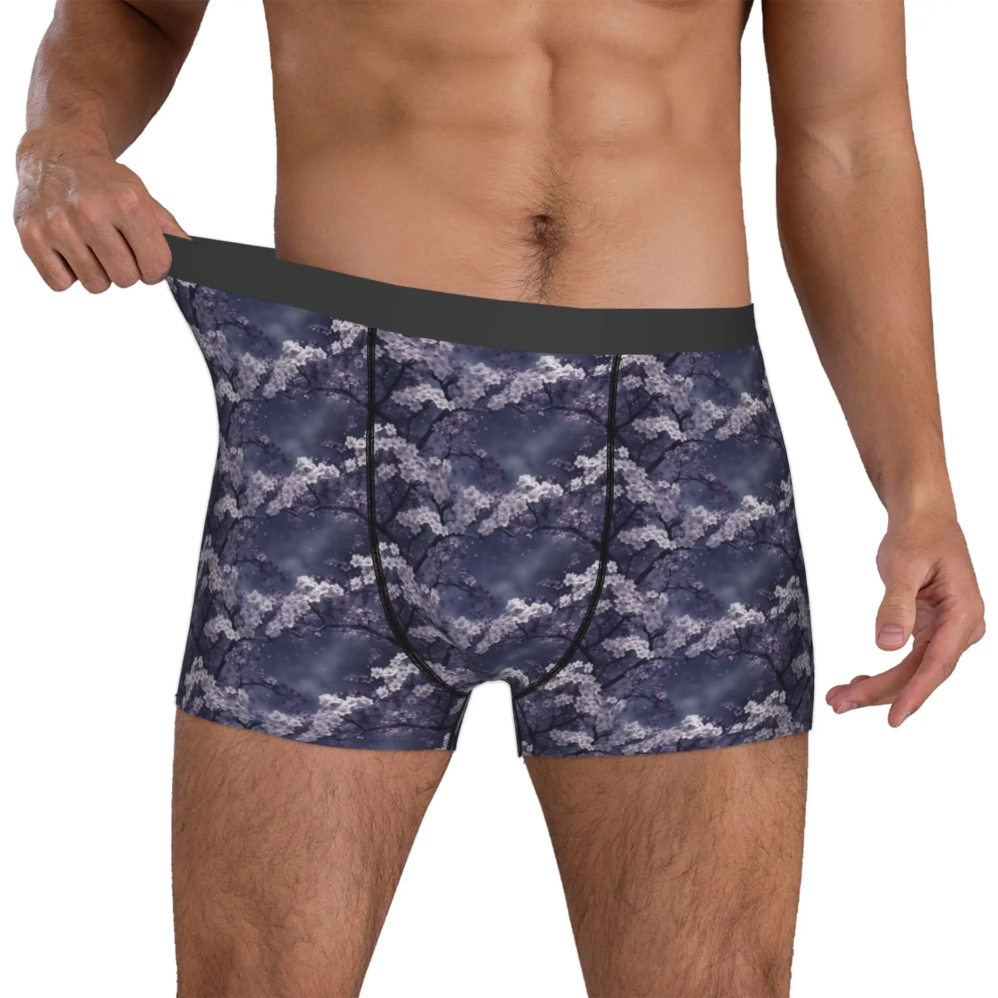 Male Funny Fashion Trend 3D Flowers Underwear Luxury High 3D Floral Boxer Briefs Breathable Shorts Panties Underpants