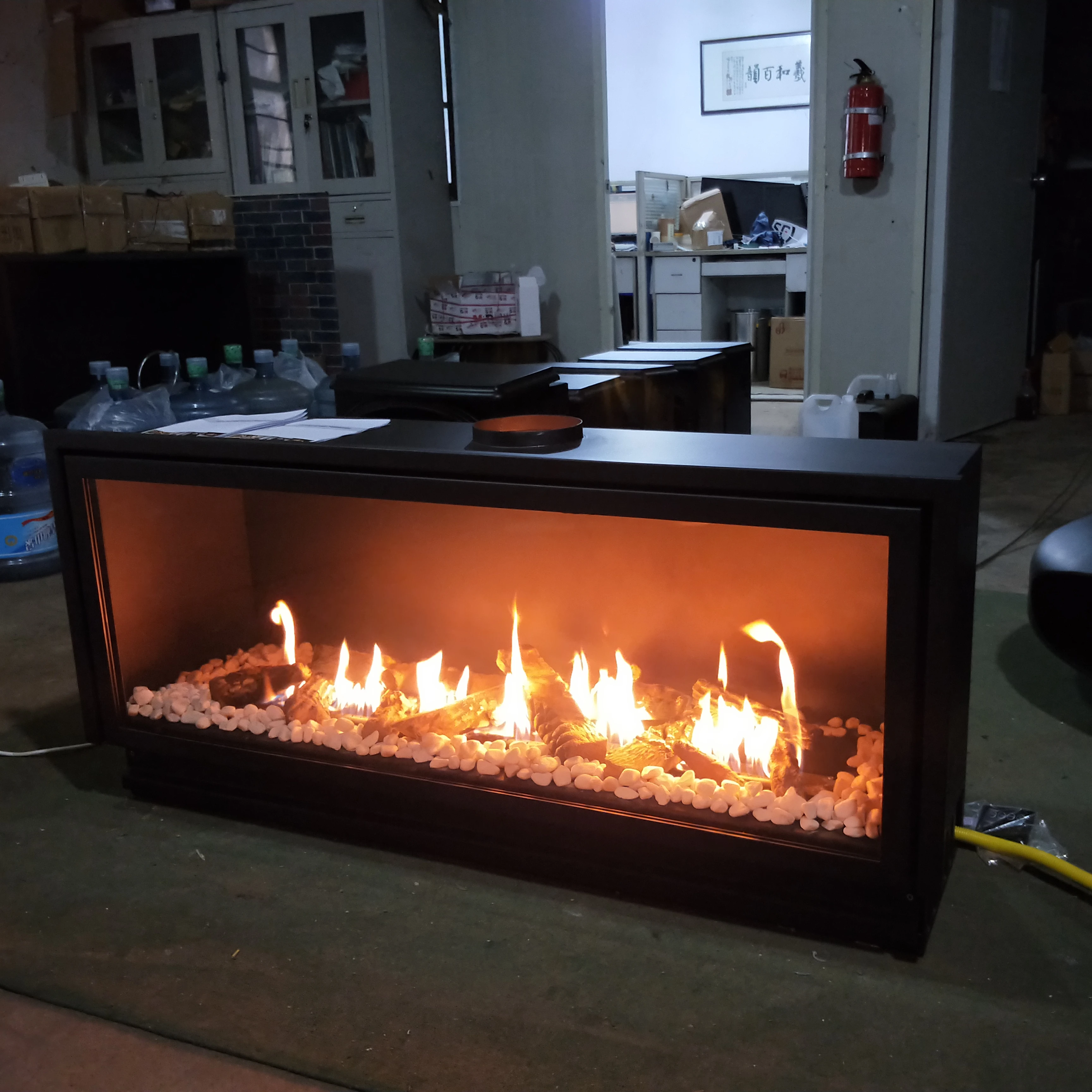 مدفأة غاز حقيقية داخلية عالية الكفاءة مقاس 150*35*50 سم للاستخدام المنزلي والفندق