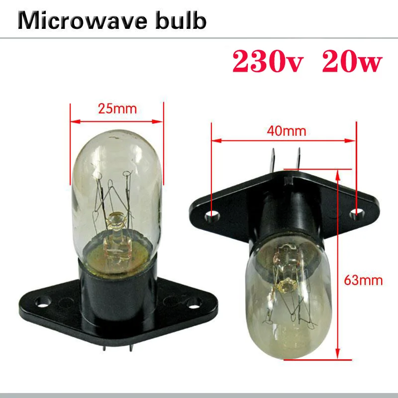 1pc  Microwave bulb refrigerator lighting bulb 230v 20w/250V 25W with holder