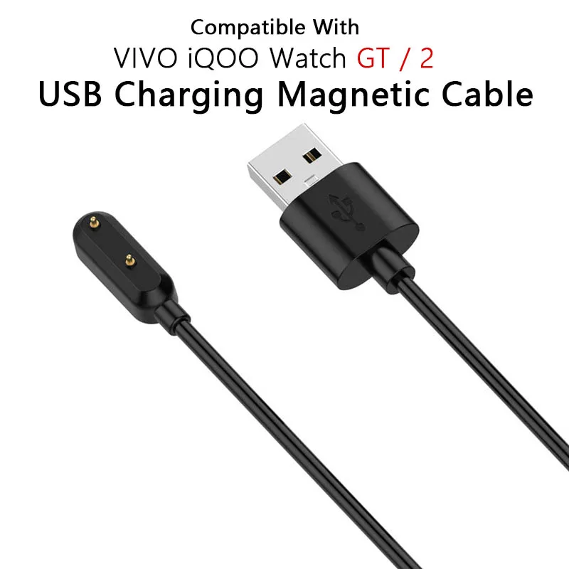 

For VIVO iQOO Watch GT / 2 GT2 SmartWatch High Quality 1m USB Easy Charging Cable Magnetic Charger Dock Replacement Base