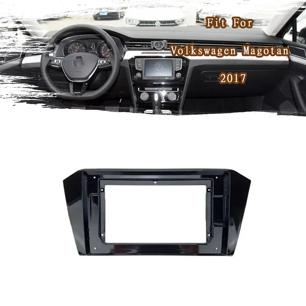 Best Fascia Stereo Radio Bezel Panel Frame Trim 2 Din For Volkswagen Magotan 2017