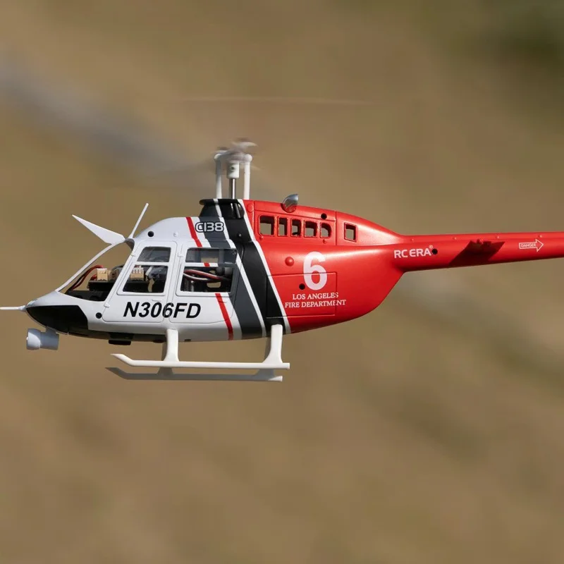 Helikopter bojowy model drona RC C138 Bell 206, wysoka symulacja, realistyczny model, zdalnie sterowany, zabawka odpowiednia na prezenty urodzinowe dla chłopców.
