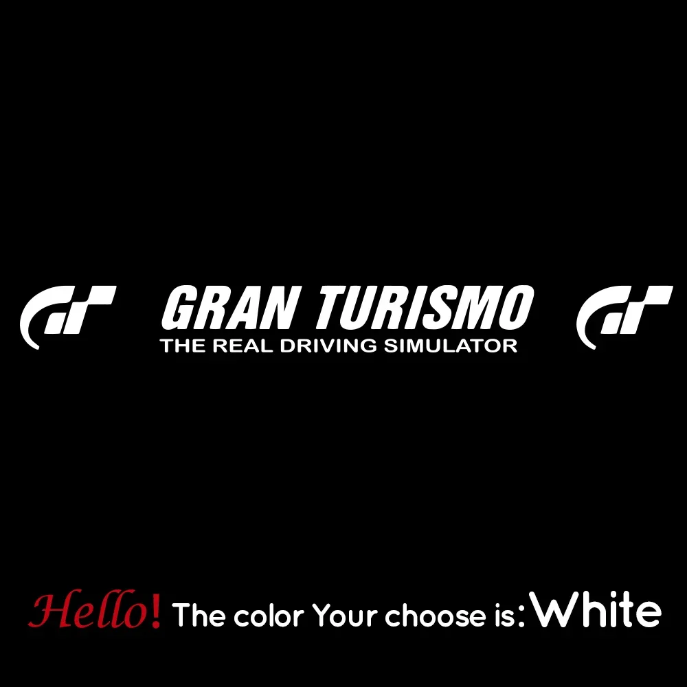New Design for Gran Turismo Fashion Windshield Sticker Voiture Fashion Scratch Trim Automotive Trim Accessories, 65cm