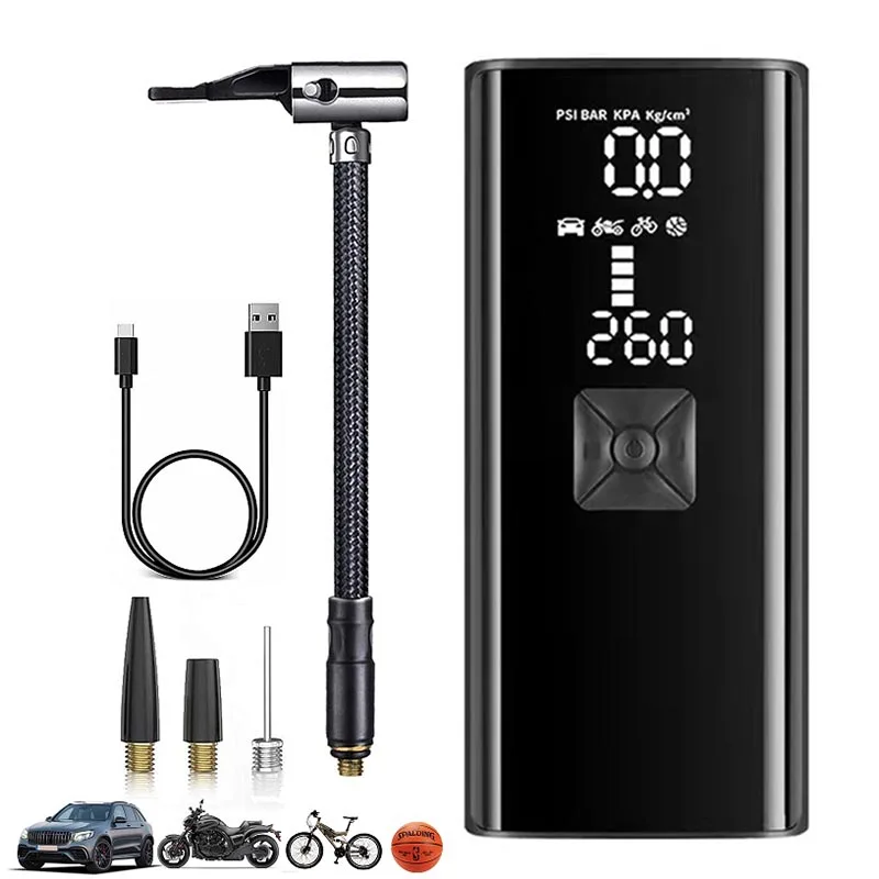 

150PSI Portable Car Air Compressor 12V 6000/8000mAh Electric Cordless Tire Inflator Pump for Auto Motorcycle Bicycle Tyre