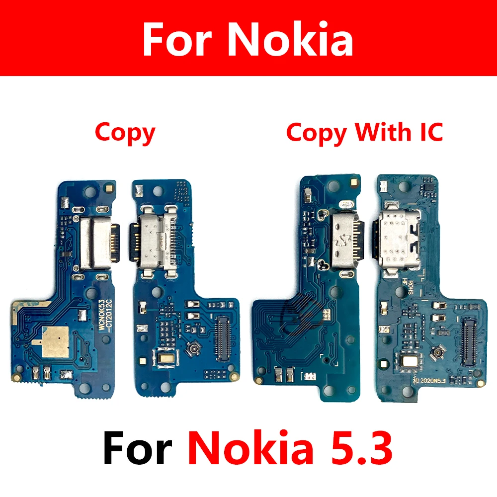 

20 Pcs For Nokia 5.3 Dock Connector Micro USB Charger Charging Port Flex Cable Microphone Board