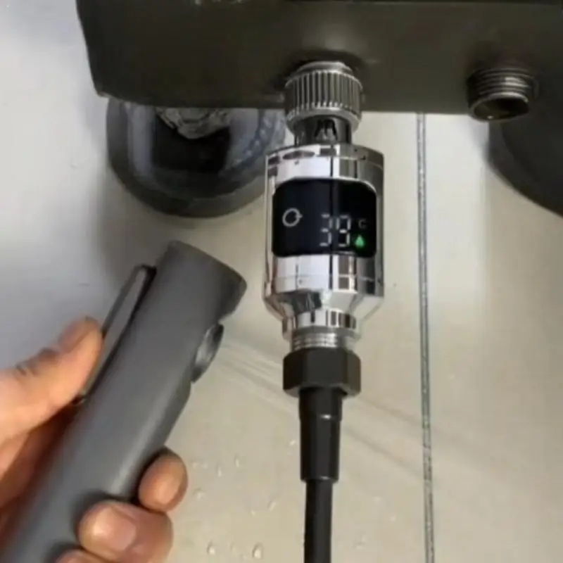 

Светодиодный цифровой пирометр для душа, домашний дисплей температуры воды, умный датчик, аксессуар для смесителя в ванной комнате/душе/ванне