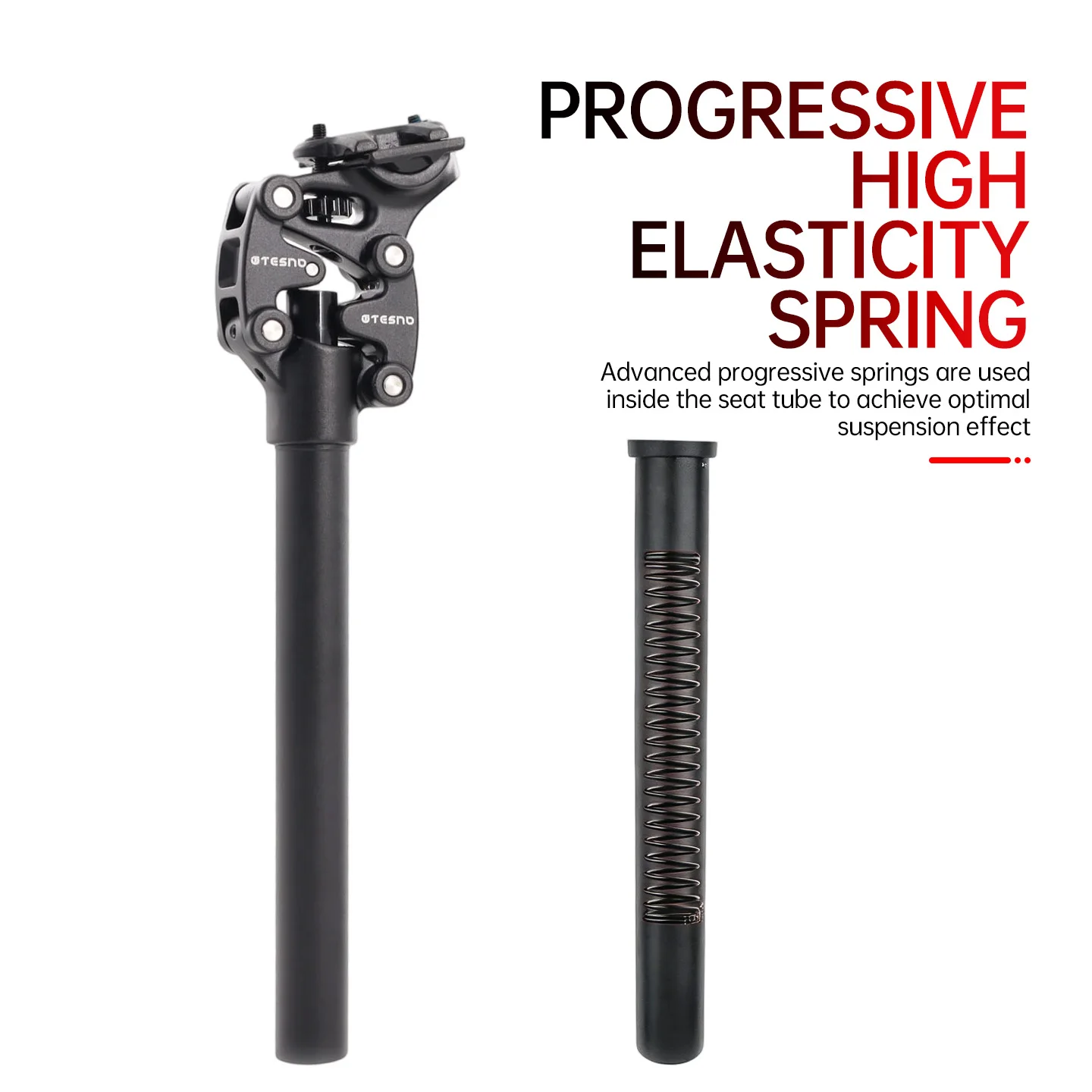 TESNO バイクシートポスト ショックアブソーバー付き 27.2/30.9/31.6mm
