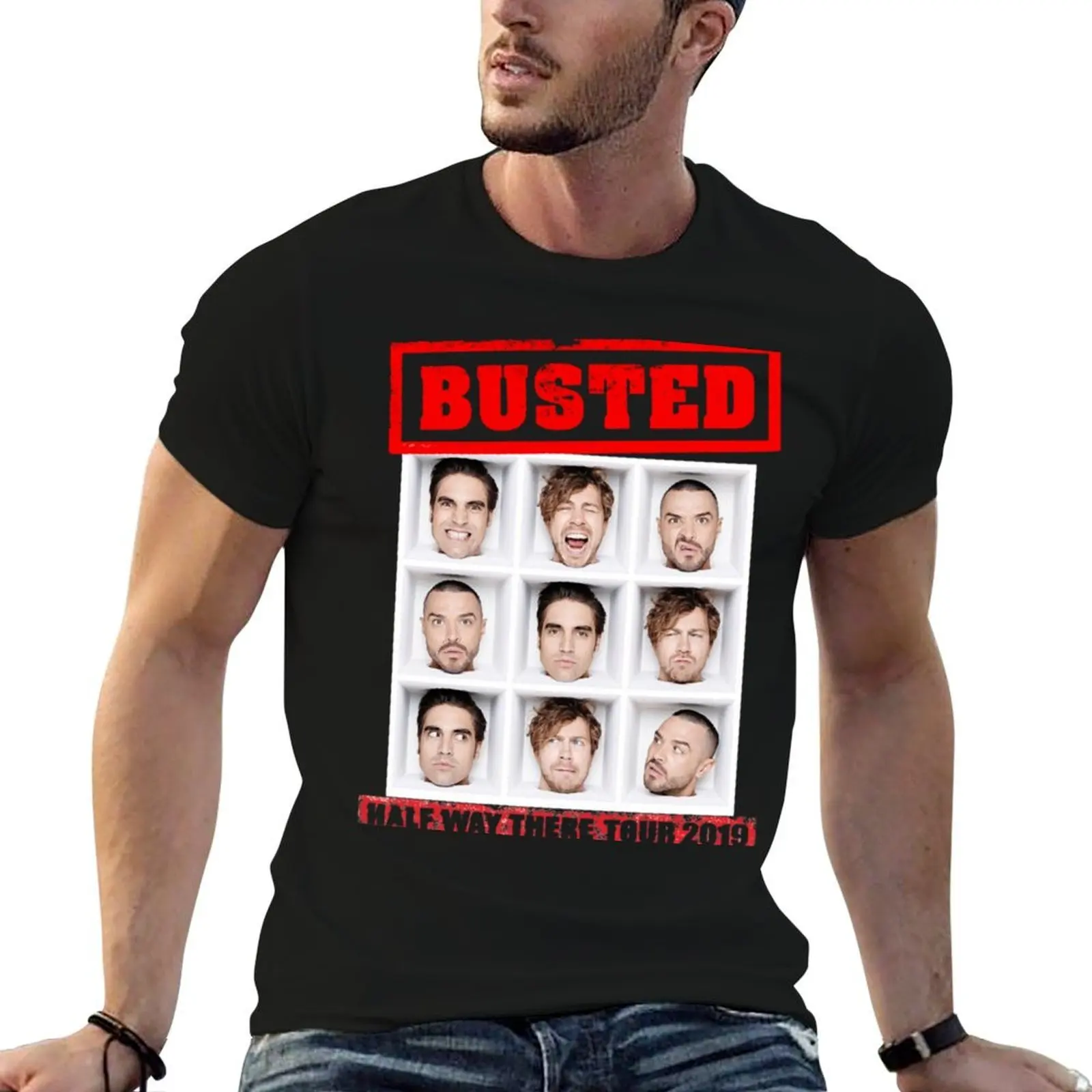BUSTED TOUR T-Shirt graphic t shirt vintage summer tops men t shirts