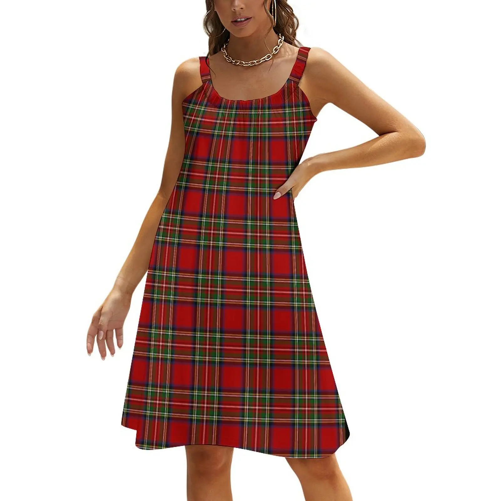 

Royal Stewart Tartan Plaid Beach Sling Skirt prom dresses evening dress woman clothing women summer 2024