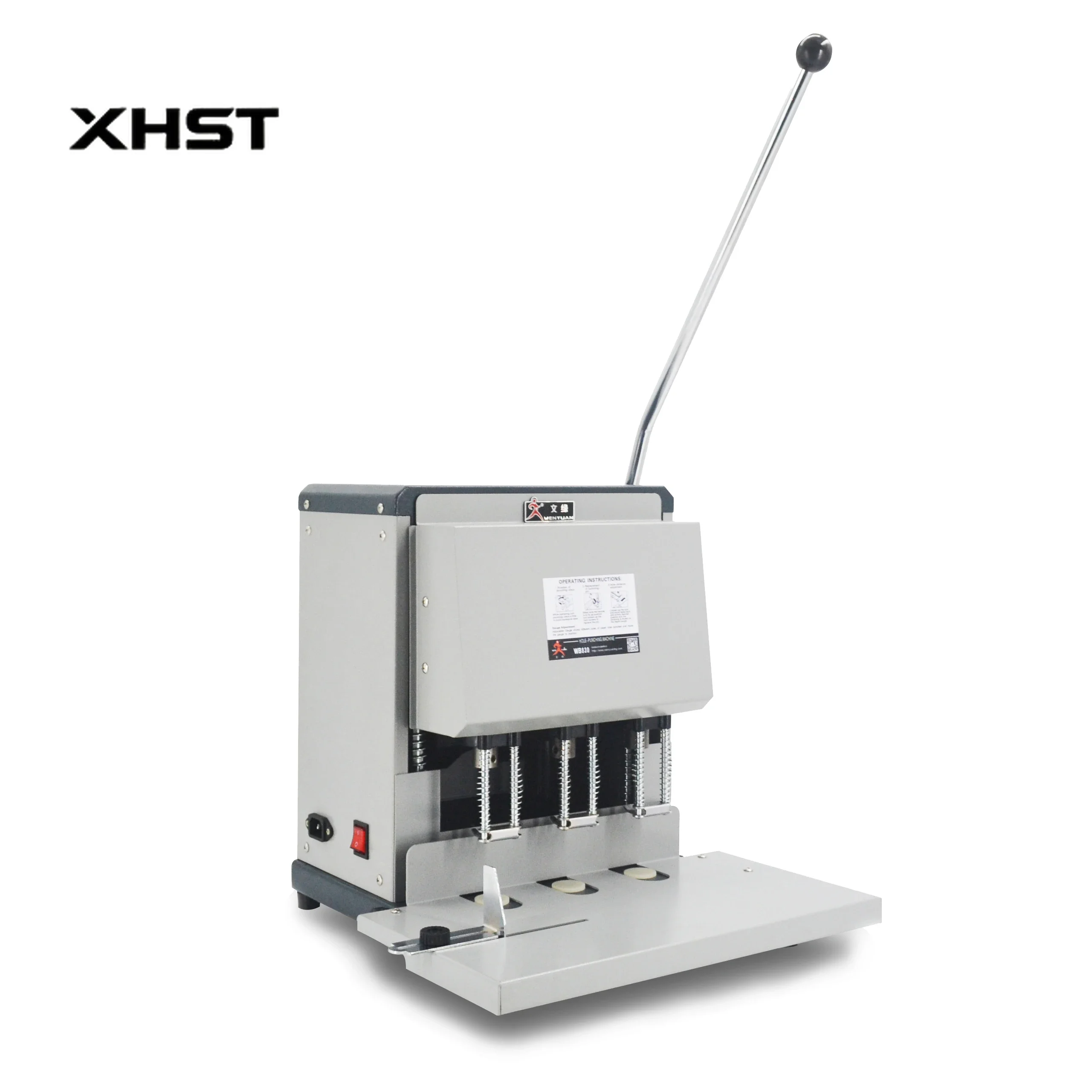 U-WB830 3-Hole Paper Puncher Efficient Paper Drilling Machine Professional Industrial Triple Hole Punching Tool for Office
